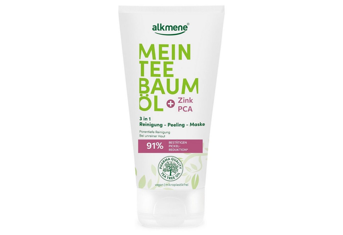 alkmene Körperpeeling 3in1 Reinigung Peeling Maske 150 ml - Pickel Reduktion 91% bestätigt, 1-tlg. von alkmene