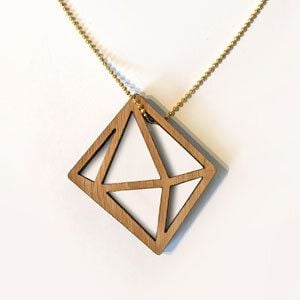 all the things we like Kette mit Holzanhänger Kristall von all the things we like