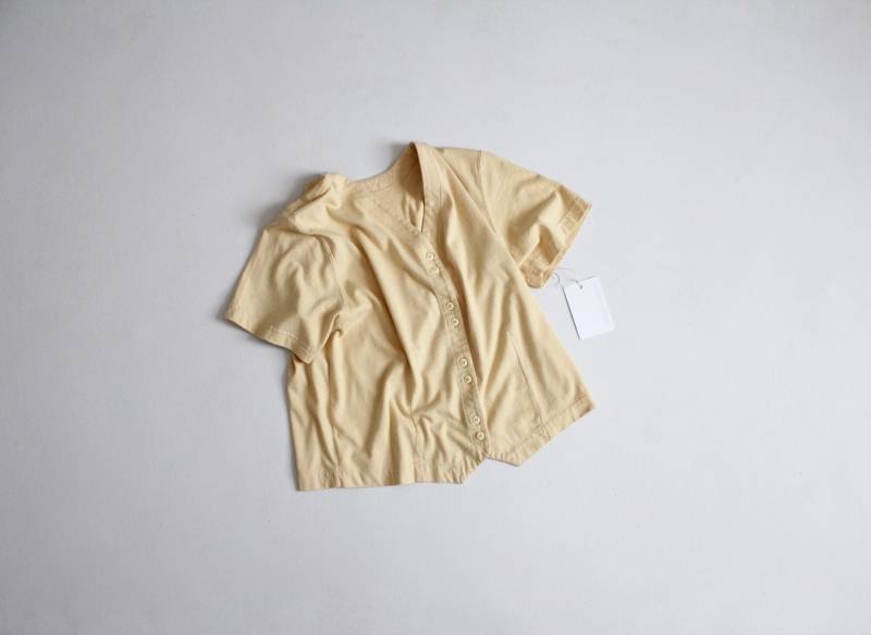 Buttergelbe Bluse | Gelbes Crop Top Vintage Ll Bean von allencompany