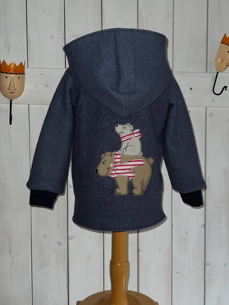 Gefütterte Walkjacke Individualisierbar Gr. 74 - 146 von allerhandarbeit