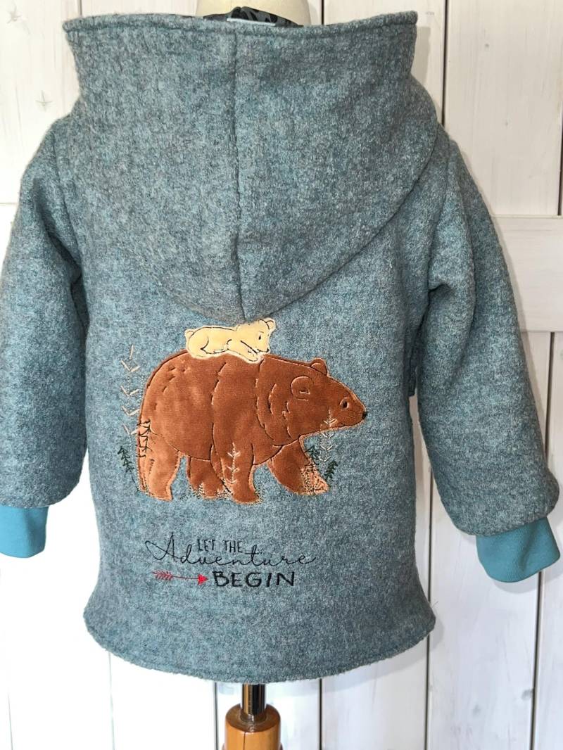 Gefütterte Walkjacke Individualisierbar Gr. 74 - 146 von allerhandarbeit