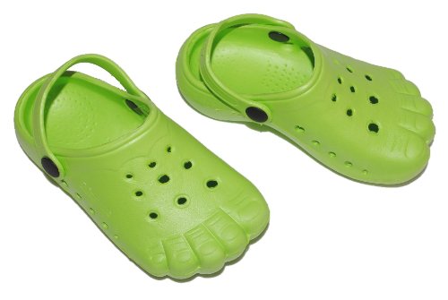 Clogs grün/grüne Füße - Größe 22 Schuhe Schuh Sandalen Badeschuhe Hausschuh Pantoffel Kinder - Badeschuh/Hausschuhe/Gartenschuhe - Fußform - Wasserschuh.. Clogs grün/grüne Füße - Größe 22 Schuhe Schuh Sandalen Badeschuhe Hausschuh Pantoffel Kinder - Badeschuh/Hausschuhe/Gartenschuhe - Fußform - Wasserschuh.. von alles-meine.de GmbH