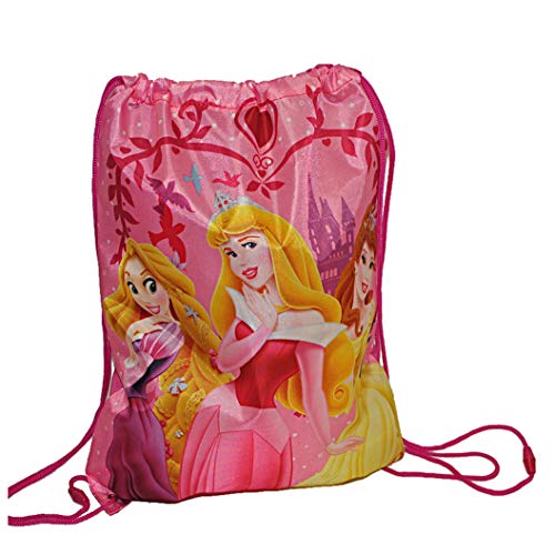 Disney Princess Sportbeutel - Turnbeutel - Schuhbeutel - wasserabweisend abwischbar für Mädchen pink Prinzessin - Schwimmbeutel Kindergarten/Gymnastikbe.. von alles-meine.de GmbH