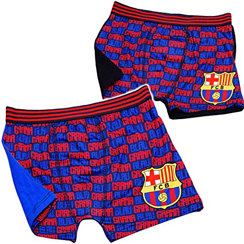 alles-meine.de GmbH 2 TLG. Set - Slips/Boxershorts - Fußball - FC Barcelona - FCB - incl. Name - Größe 10 bis 12 Jahre - Gr. 140 bis 152-100% Baumwolle - für Jungen Kinder -.. von alles-meine.de GmbH