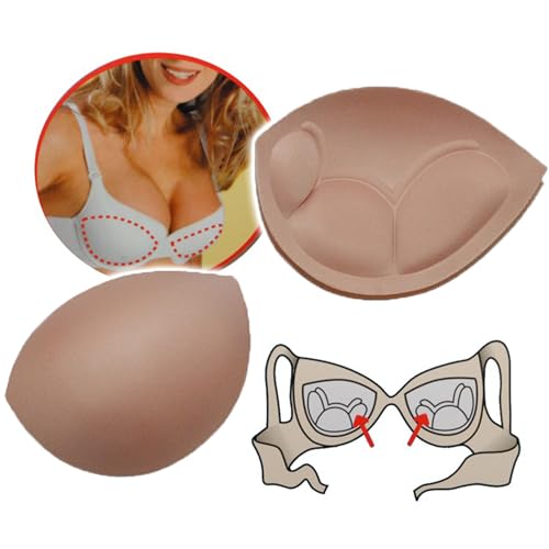 alles-meine.de GmbH 2 er Set: BH Einlagen mit Push Up Effekt - aus Baumwolle - in Hautfarben - Größe L Einlage Push-Up von alles-meine.de GmbH