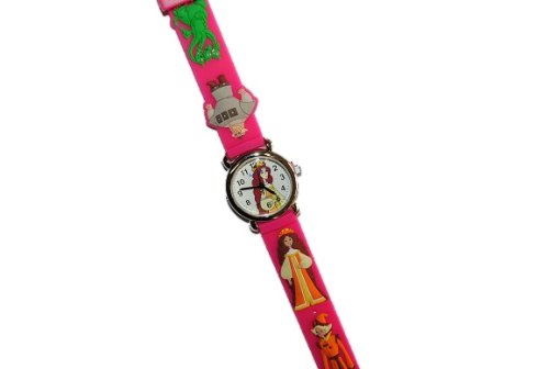 alles-meine.de GmbH 3-D Kinderuhr Prinzessin - Uhr Kinder Armbanduhr Silikon Mädchen rosa pink von alles-meine.de GmbH