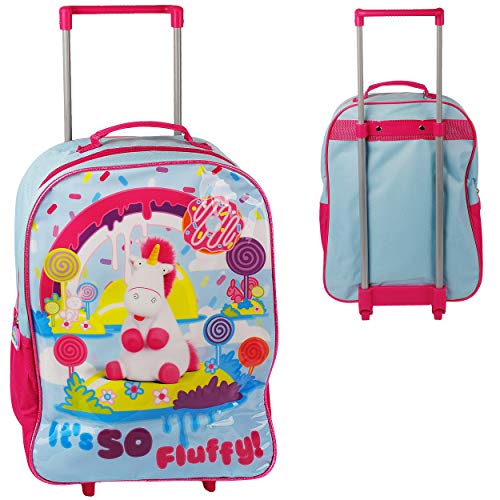 alles-meine.de GmbH Kinder Trolley - Einhorn Fluffy/Minions - ich einfach unverbesserlich - wasserabweisend & beschichtet - für Mädchen - Trolly mit Rollen - Koffertrolley Kind.. von alles-meine.de GmbH