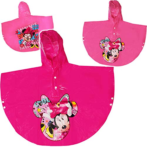 alles-meine.de GmbH Kinderponcho - Regenponcho/Regencape - Disney - Minnie Mouse - 6 bis 9 Jahre - Größe: 128-146 - inkl. Name - wasserdicht + winddicht + atmungsaktiv - mit .. von alles-meine.de GmbH