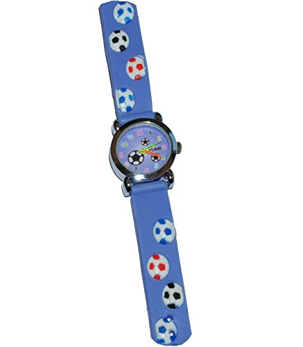 alles-meine.de GmbH Kinderuhr - Fußball lila violett - Uhr für Kinder - Armbanduhr Analog für Jungen Mädchen Fußballer von alles-meine.de GmbH