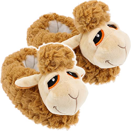 alles-meine.de GmbH Plüsch Hausschuhe Größe frei wählbar Schaf/Lama/Kamel/Alpaka - Größe 26-41 EU schön warm Kuschel - für Kinder & Erwachsene - ABS Sohle rutschf.. von alles-meine.de GmbH