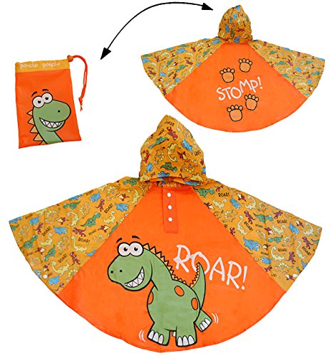 alles-meine.de GmbH Regenponcho/Regencape - Dinosaurier - Dino - Gr. 104-110 - 116-122 - 128 - circa 3 bis 6 Jahre - für Kinder - Jungen - Dinos - Fahrrad/Regen Poncho - .. von alles-meine.de GmbH