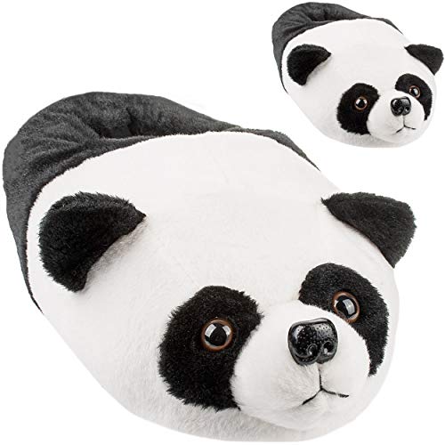 alles-meine.de GmbH Tier Hausschuhe/Pantoffel Motiv & Größenwahl Panda Bär - Größe Gr. 33/34 / 35/36 EU schön warm Plüschhausschuh/Kuschel/Tiere - für Kinder & .. von alles-meine.de GmbH