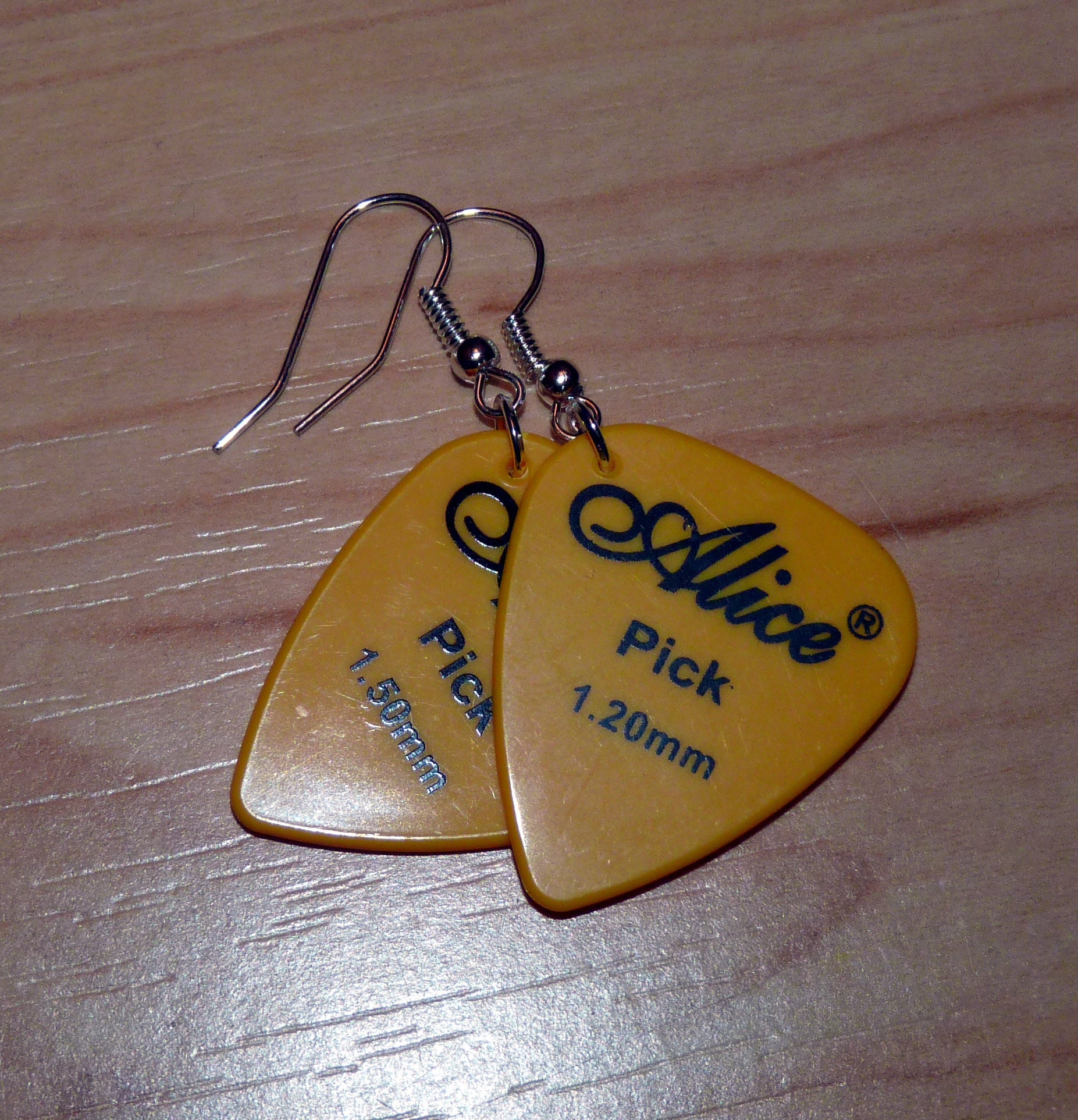 Plectrum Ohrringe Ohrhänger Silber Plectrum Ohrringe Ohrhänger Silber von allesDABEIdesignShop