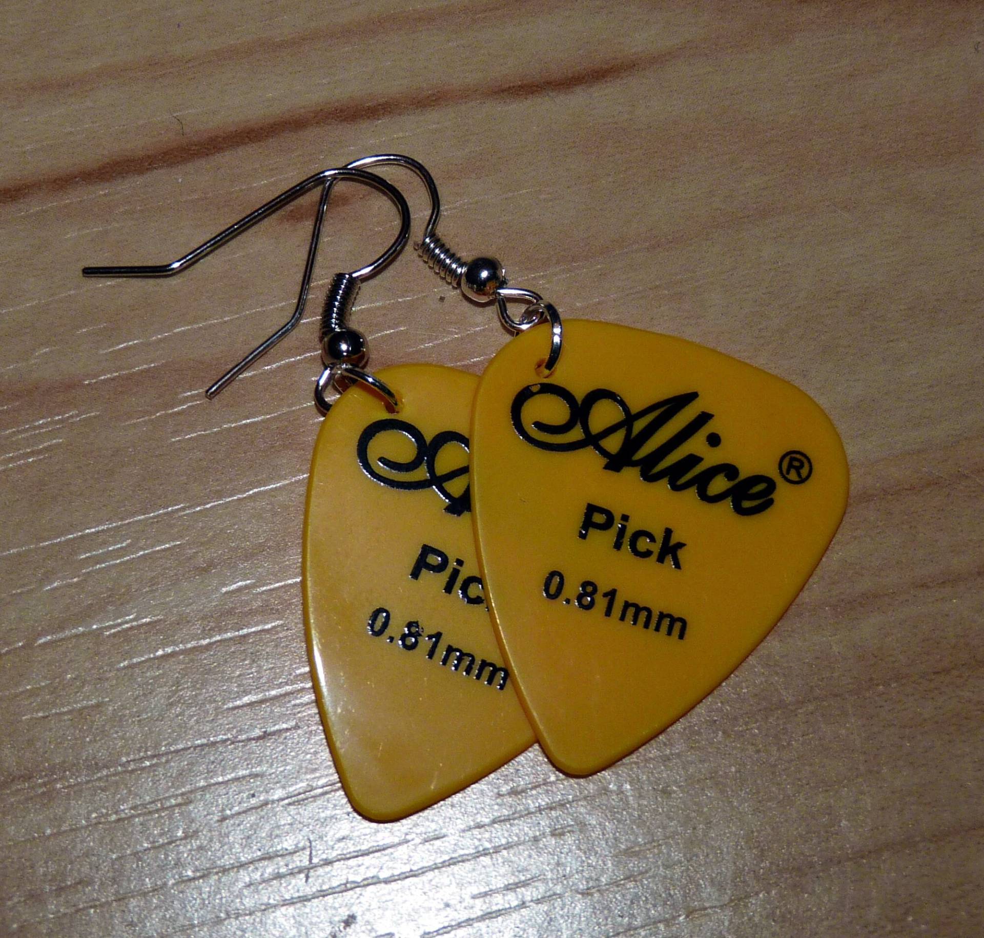 Plectrum Ohrringe Ohrhänger Silbern Plectrum Ohrringe Ohrhänger Silbern von allesDABEIdesignShop