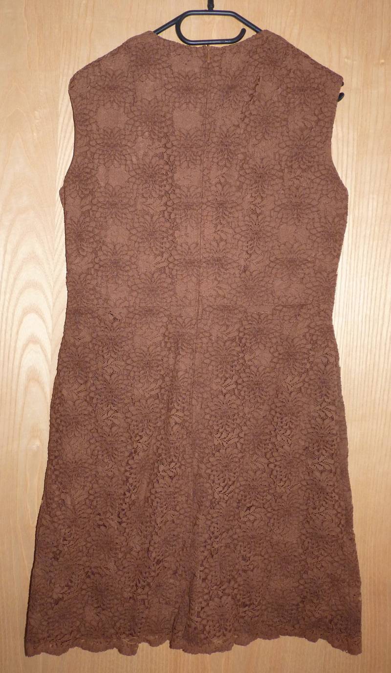 Kurzes Spitzenkleid Braun Gr. S von allesDABEIvintage