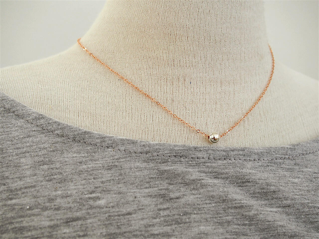Silber Perle Rose Gold Halskette Silber Perle Rose Gold Halskette von allkStore