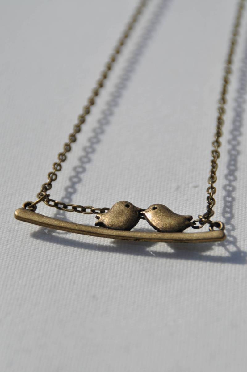 Vögel Auf Ast Bronze Kette Vögel Auf Ast Bronze Kette von allkStore