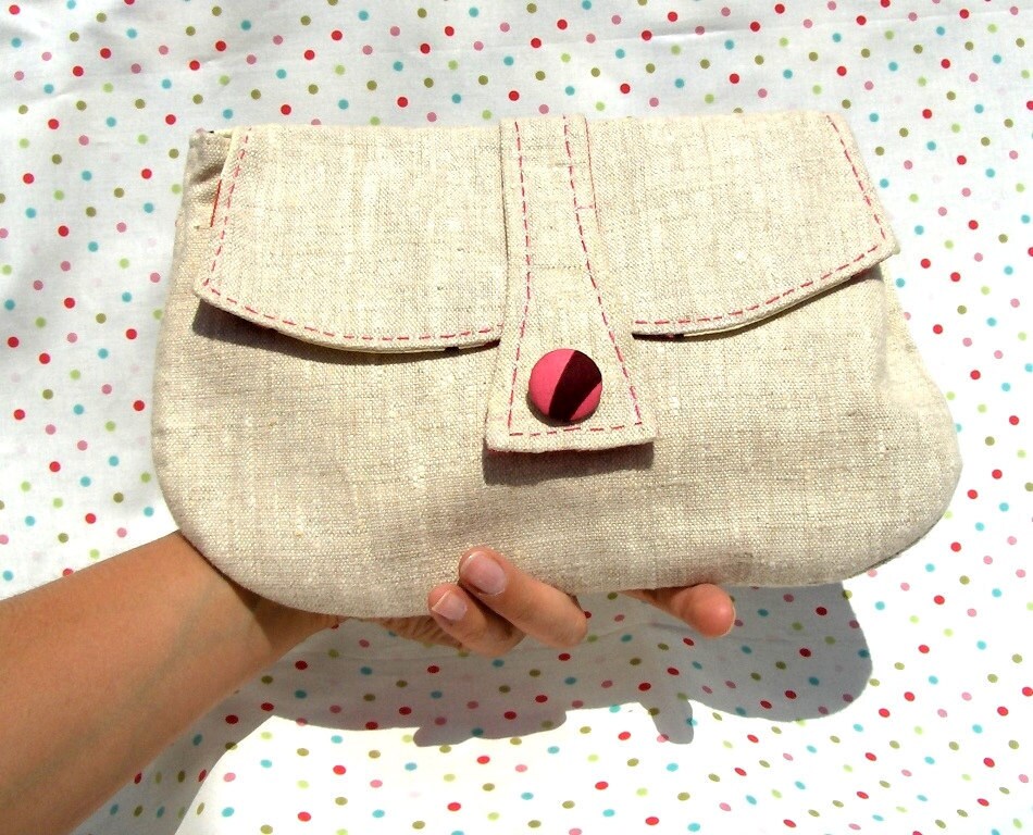 Leinen Clutch Geldbörse Leinen Clutch Geldbörse von allmythreads