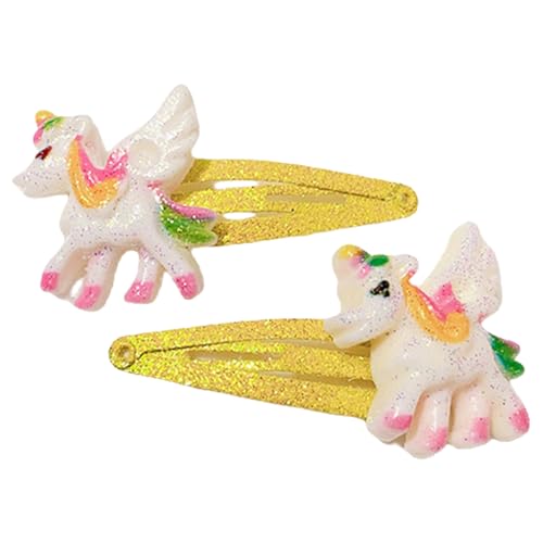 1 Paar Haarspangen für Mädchen, Glitzer, Haar-Accessoires, modische Haarspangen für Kinder, mehrfarbiges Design von alloneslife