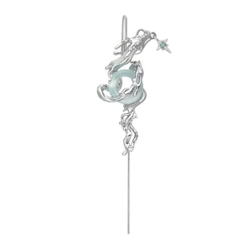 Asian Combination Dragon Design Ohrschmuck Schmuck Hohlgeschnitzte Legierung Leichte Manschetten Für Tagesabend Outfit Verbesserung Schicht Dragon Accessoire von alloneslife
