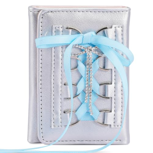 Ballett Inspiriertes Riemen Detail Frauen Brieftasche Multi Karten Slot Compact PU Coin Handtasche Professioneller Alltäglicher Tragen Alltag Gebrauch Brieftasche von alloneslife