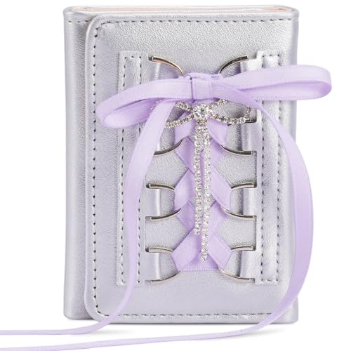 Ballett Inspiriertes Riemen Detail Frauen Brieftasche Multi Karten Slot Compact PU Coin Handtasche Professioneller Alltäglicher Tragen Alltag Gebrauch Brieftasche von alloneslife