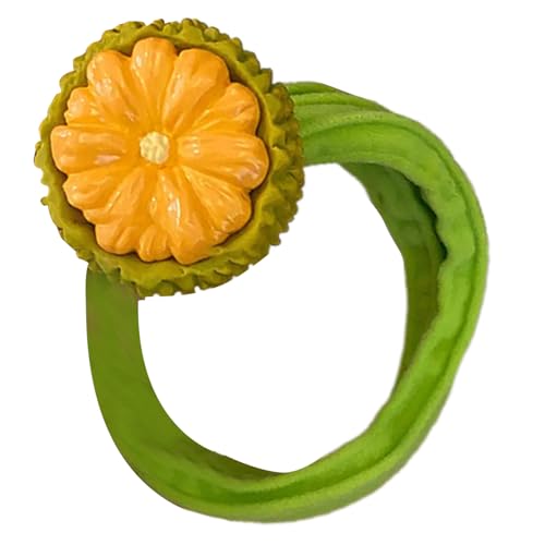 Elastische Haargummis aus Kunstharz, Obst-Design, weich, atmungsaktiv, Haarstyling-Zubehör für Frauen und Mädchen von alloneslife