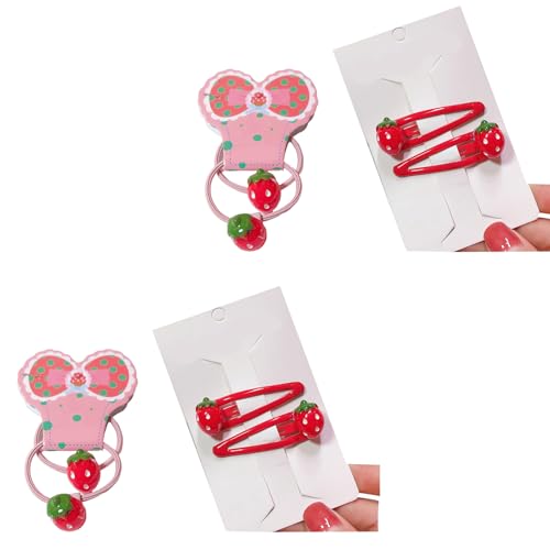 Entzückende Erdbeer-Haarspange, schöne Haargummi, glitzernde Haarspangen für Mädchen, Trend der 2000er Jahre von alloneslife