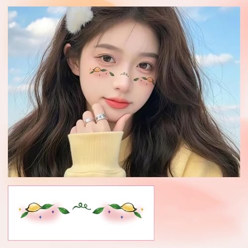 Face Temporär Tätowierte Gefälschte Tätowierte Aufkleber Für Musikfestival Make Up Raves Accessoires Wasserdichte Tätowierte Aufkleber von alloneslife