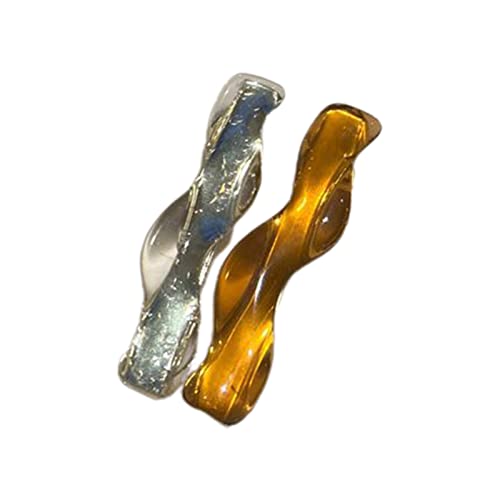 Haarspangen aus Kunstharz, Acetat, für Damen, Haarspangen, süße tägliche Mädchen, Kopfbedeckung, Mode-Accessoires, 2 Stück von alloneslife
