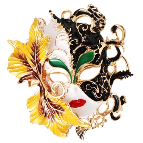 Handwerklich Verarbeitete Retro Oriental Pendellabzeichen Mit Geschnitzten Mustern Stabiler Metalldekoration Für Erwachsene Guochao Chinesische Trendy Emaille Maske Brosche von alloneslife