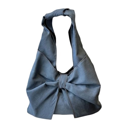 Japanische Styles Frauen Unterarmtasche Mit Bögen Dekoration Jeans Schulter Lässig Satchel Handtasche Für Und Mädchen Der Mädchen Geräumig Von Schulter von alloneslife