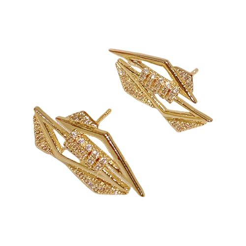 Künstlerische Unregelmäßige Strukturierte Kupferstollen Leichte Zirkon Ohrringe Für Lässige Oder Formelle Outfits Kleine Segelboote Ohrringe Für Den Täglichen Verschleiß von alloneslife