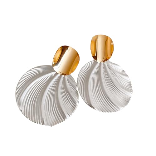 Leichte Bequeme Muschelohrringe Shell Geformte Dropohrringe Geometrische Stollen Schmuck Für Die Täglichen Outfits Von Frauen von alloneslife