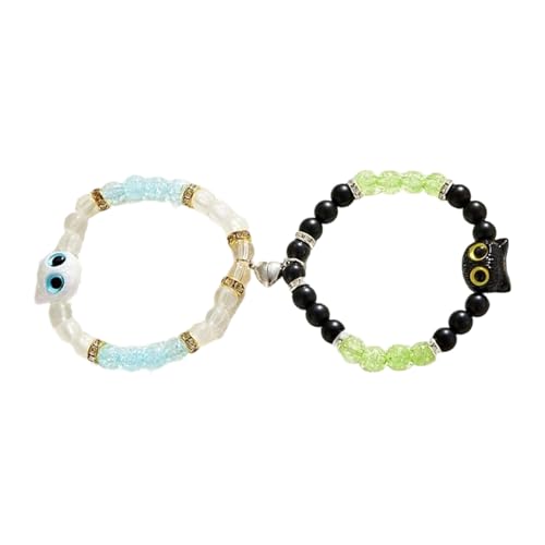 Leuchtend In Dunklem Kätzchenharz Armband Clasp Freundschaft Schmuck Geschenk Handgelenk Kette Für Frauen Paare Leuchtet Harzkätzchen von alloneslife