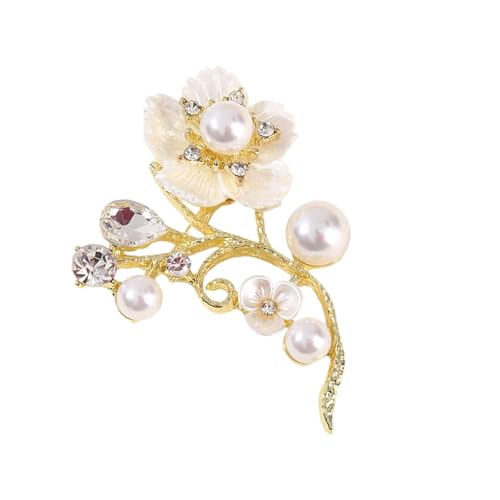 Modische Zirkon-Blumen-Brosche, Anstecknadel, bequem zu tragen, für tägliche Outfits, professionelle Kleidung, Blumen-Anstecknadel, Einheitsgröße, Wie beschrieben von alloneslife