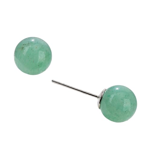 Natürliche Kristallrunde Perlenohrringe Hypoallergenisch Schmuck Handgefertigt Edelstein Ohrzubehör Für Empfindliche Haut Rund Kristallschmuck von alloneslife