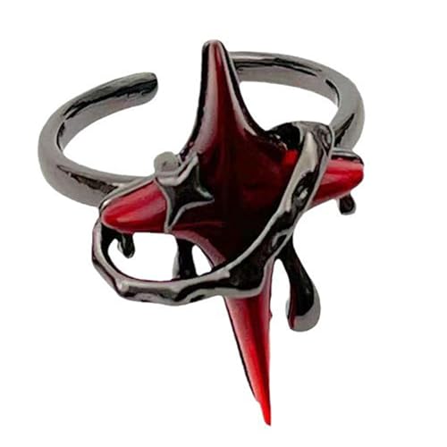 Offene Ringe Handschmuck Fashion Star Form Gothic Legierungstextur Geeignet Für Mode Enthusiasten Die Halloween Accessoires Präsentieren von alloneslife