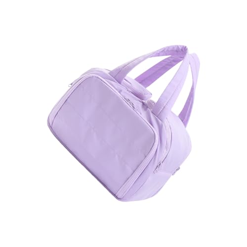 Reise-Kulturbeutel, große breite Öffnung, Kosmetik-Make-up-Organizer mit Griff für Zubehör, unverzichtbare Make-up-Tasche, lavendel, Mass Beauty von alloneslife