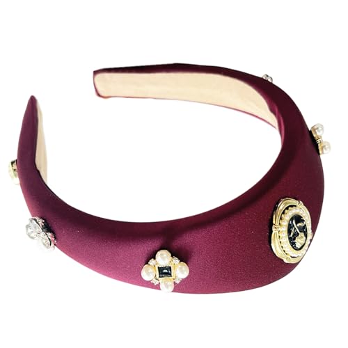 Retro-inspiriertes Haarband mit Rosen und Perlen für Damen, Haarschmuck für modische Anlässe wie Verabredungen oder Veranstaltungen von alloneslife