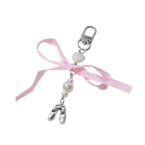 Schöne Ballettschuhe Bowknot Keychain Anhänger Mode Süßhänge Orament Keyring Rucksack Dekoration Charm Schmuck Schmuck von alloneslife