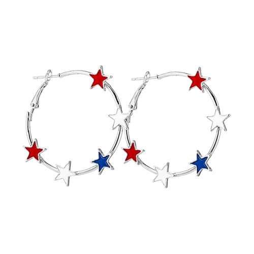Stylish Star Ohr Hoops Bequemer Legierungsschmuck Für Empfindliche Haut Tragbare Vielseitige Stile Ohrhörer von alloneslife