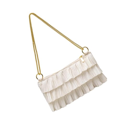Umhängetasche für Damen, gerüscht, Handtasche, trendige Umhängetasche, Abend-Clutch, Geschenk, Tragetasche für Damen, Hoboes Handtasche, Ow, One Size von alloneslife