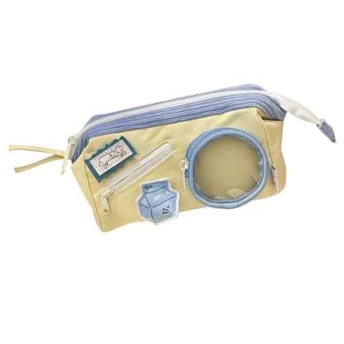 alloneslife Cartoon Bleistiftkoffer Großer Polyesterstifte Beutel Taschen Multi Fächer Stiftbeutel Große Kapazitätsstifte Organisator Für Schüler Polyester Stifte Gehäuse Klassenzimmer Essentiell von alloneslife