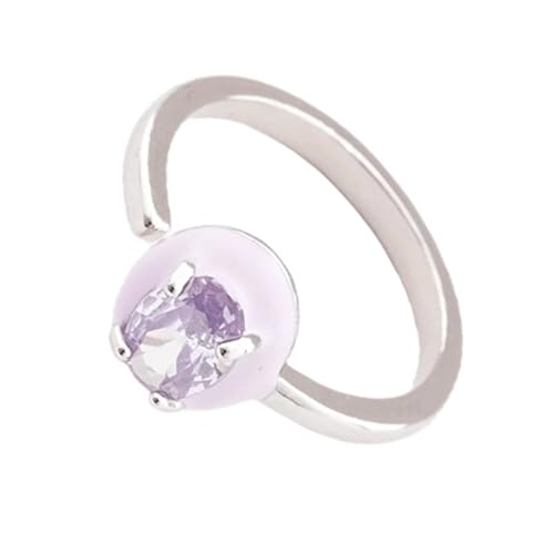 alloneslife Einstellbare Quadrat/Stern/Herz/ovale Kupferringe Mit Glänzenden Zirkonsteinen Moderner Geometrischer Schmuck Für Frauen Zeitgenössischer Verstellbar Unisex Art von alloneslife