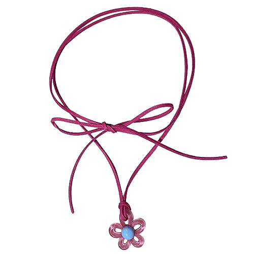 alloneslife Elegante Halskette mit Blumenmuster, Bohemienblüten-Halskette, buntes Blumenhalsband, hohler Blumenanhänger, Schlüsselbeinkette alloneslife Elegante Halskette mit Blumenmuster, Bohemienblüten-Halskette, buntes Blumenhalsband, hohler Blumenanhänger, Schlüsselbeinkette von alloneslife