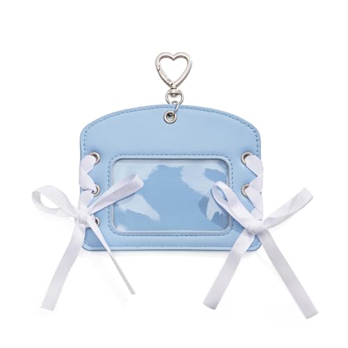 alloneslife Fashion Bows Tie Gurtkarte Vintage DesignMulti Slot PU Leder Compact Organisatoren Für Studenten Kartenhalter Für Den Täglichen Pendelverkehr von alloneslife