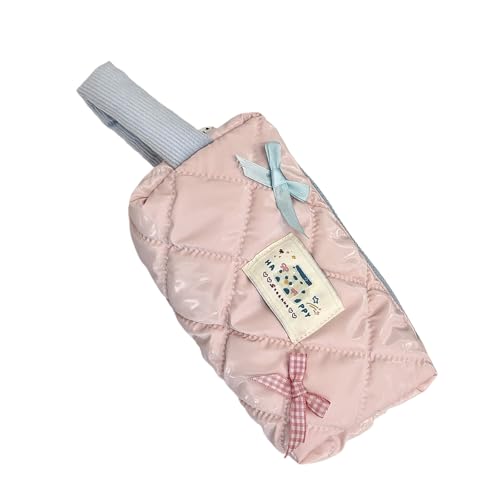 alloneslife Federmäppchen mit Cartoon-Motiv, schöne Schleifen, Make-up, ästhetisch, für den Schulanfang, ästhetische Tasche, schöne Schleifen, Bleistift, Make-up, Kosmetik, B von alloneslife