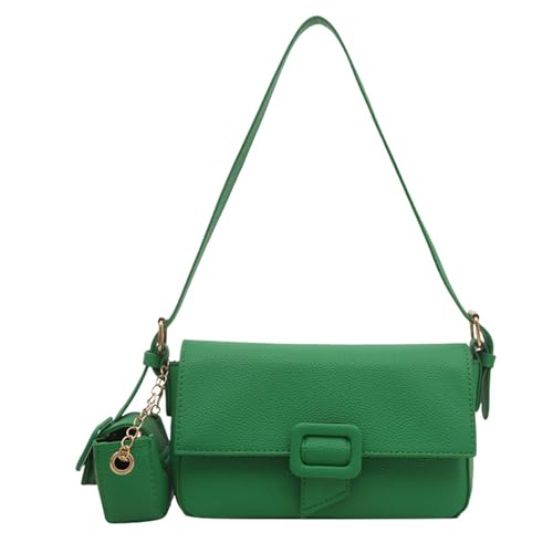 alloneslife Frauen Bag PU Leder Achselhöhle Trendy Handtasche Mode Pendeln Feste Farbe Achsel Retro Schulter Frauen Feste Farbe Achselhändler Trendige Handtasche Und Geldbörse Retro Schulter von alloneslife