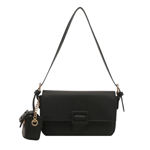 alloneslife Frauen Bag PU Leder Achselhöhle Trendy Handtasche Mode Pendeln Feste Farbe Achsel Retro Schulter Frauen Feste Farbe Achselhändler Trendige Handtasche Und Geldbörse Retro Schulter von alloneslife